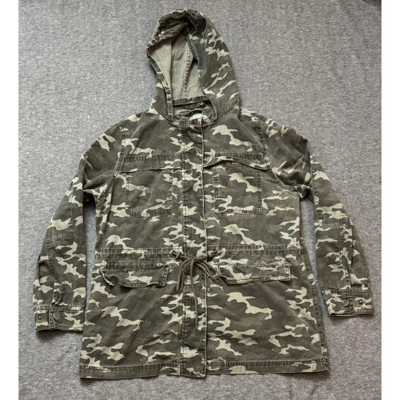 Universal Thread Womens Camo Jacket Green Camouflage Hooded Coat - Size XXL - Picture 1 of 8